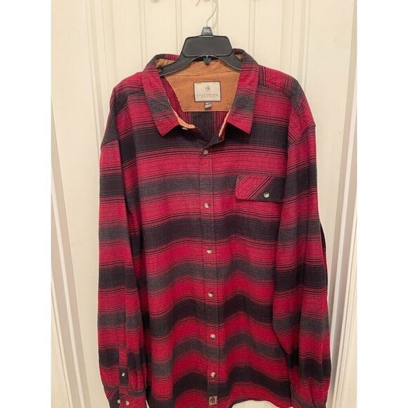 Legendary Whitetails Mens Red & Black Plaid Flannel Shirt 3XT 100% Cotton - Picture 1 of 15